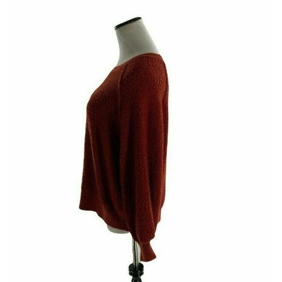 Altar'd State Women's Burnt Orange Long Sleeve Round Neck Pullover Sweater S/M - Picture 2 of 5